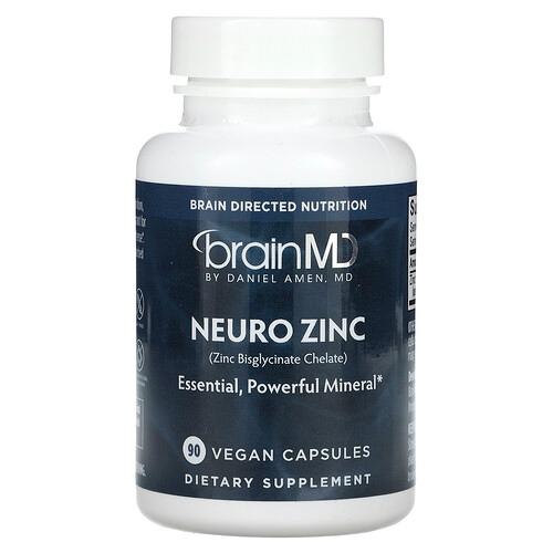 Brainmd Neuro Zinc Zinc Bisglycinate Chelate 25 Mg 90 Vegan Capsules