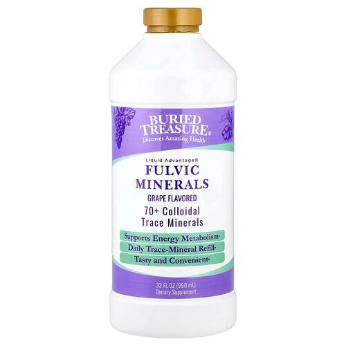 Buried Treasure Fulvic Minerals Grape 33 Fl Oz 976 Ml