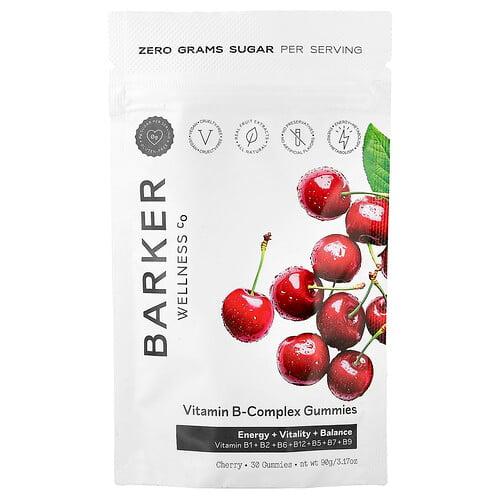 Barker Wellness Co Vitamin B Complex Gummies Cherry 30 Gummies