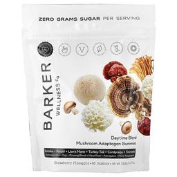Barker Wellness Co Daytime Blend Mushroom Adaptogen Gummies Strawberry Pineapple 60 Gummies