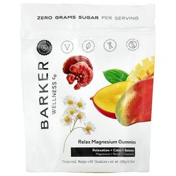Barker Wellness Co Relax Magnesium Gummies Tropical Mango 60 Gummies