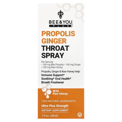 Bee You Propolis Ginger Throat Spray 1 Fl Oz 30 Ml product image