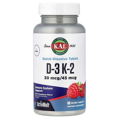 Kal D 3 K 2 Raspberry 60 Micro Tablets