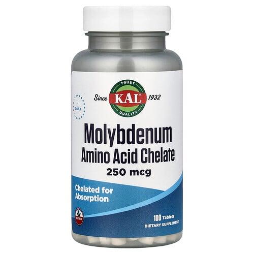 Kal Molybdenum Amino Acid Chelate 250 Mcg 100 Tablets
