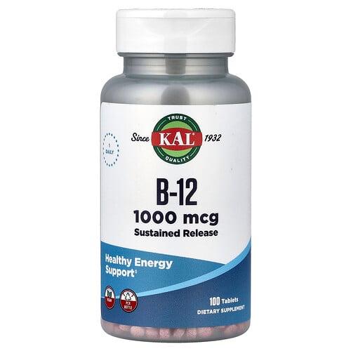 Kal Vitamin B 12 Sustained Release 1 000 Mcg 100 Tablets product image