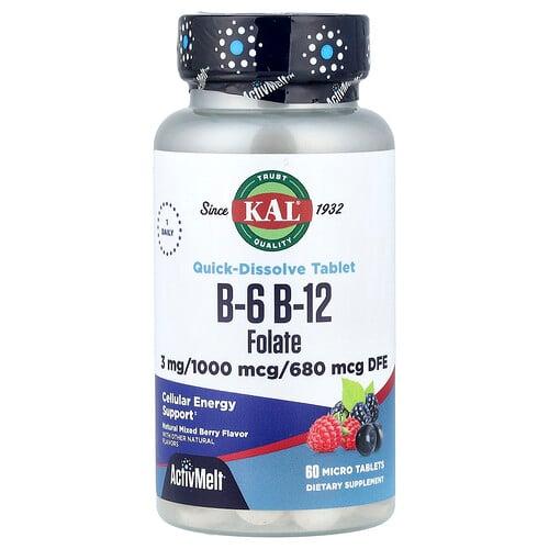 Kal B 6 B 12 Folate Natural Mixed Berry 60 Micro Tablets product image