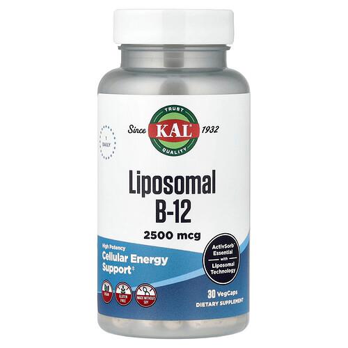 Kal Liposomal B 12 High Potency 2 500 Mcg 30 Vegcaps