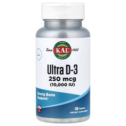 Kal Ultra D 3 250 Mcg 10 000 Iu 120 Tablets