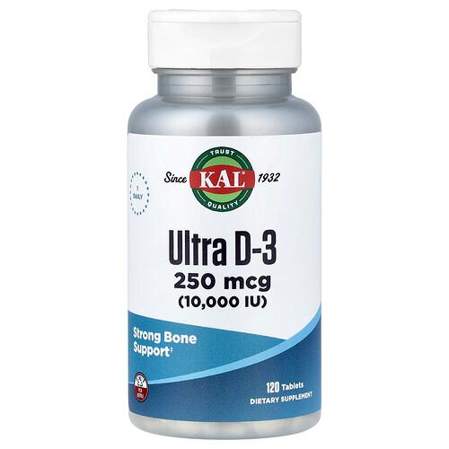 Kal Ultra D 3 250 Mcg 10 000 Iu 120 Tablets