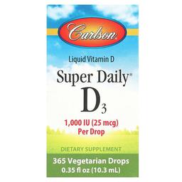 Carlson Super Daily D3 25 Mcg 1 000 Iu 0 35 Fl Oz 10 3 Ml