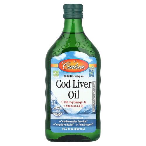 Carlson Wild Norwegian Cod Liver Oil 16 9 Fl Oz 500 Ml