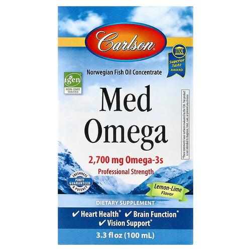 Carlson Med Omega Lemon Lime 3 3 Fl Oz 100 Ml