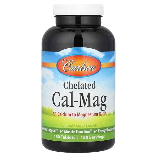 Carlson Chelated Cal Mag 180 Tablets
