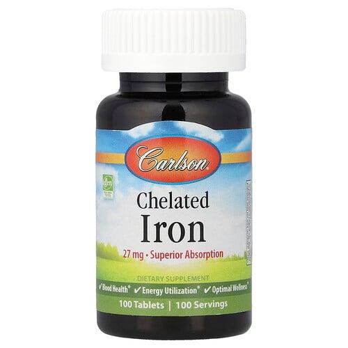 Carlson Chelated Iron 27 Mg 100 Tablets