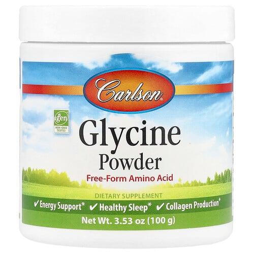 Carlson Glycine Powder Free Form Amino Acid 3 53 Oz 100 G