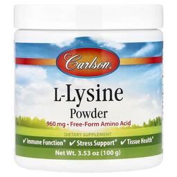 Carlson L Lysine Powder 3 53 Oz 100 G