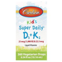 Carlson Kid S Super Daily D3 K2 0 34 Fl Oz 10 16 Ml