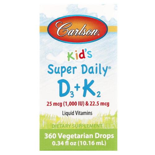 Carlson Kid S Super Daily D3 K2 0 34 Fl Oz 10 16 Ml