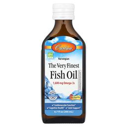 Carlson Norwegian The Very Finest Fish Oil Just Peachie 6 7 Fl Oz 200 Ml