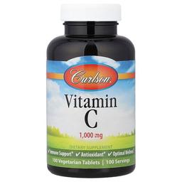 Carlson Vitamin C 1 000 Mg 100 Vegetarian Tablets