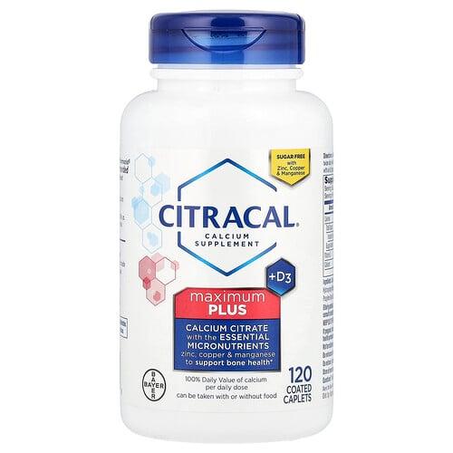 Citracal Calcium Supplement D3 Maximum Plus 120 Coated Caplets