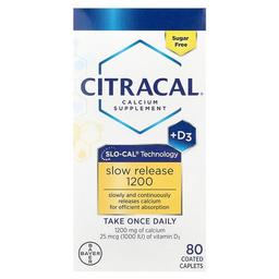 Citracal Calcium Supplement D3 Slow Release 1200 80 Coated Tablets