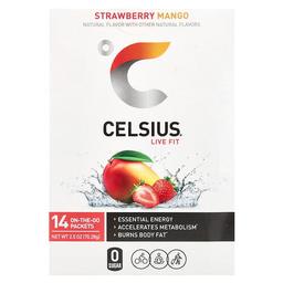 Celsius Live Fit Strawberry Mango 14 On The Go Packets 0 18 Oz 5 02 G Each