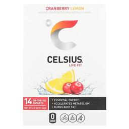 Celsius Live Fit Cranberry Lemon 14 On The Go Packets 0 2 Oz 5 54 G Each