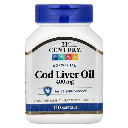 21st Century Norwegian Cod Liver Oil 400 Mg 110 Softgels
