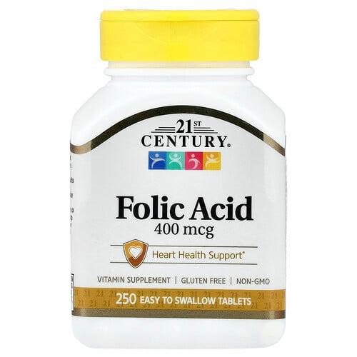 21st Century Folic Acid 400 Mcg 250 Easy To Swallow Tablets product image
