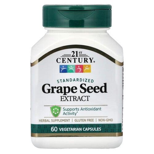 21st Century Grape Seed Extract Standardized 60 Vegetarian Capsules 50 Mg Per Capsule