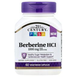 21st Century Berberine Hci 60 Vegetarian Capsules 500 Mg Per Capsule