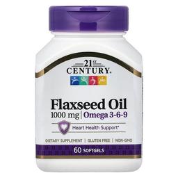 21st Century Flaxseed Oil 1 000 Mg 60 Softgels