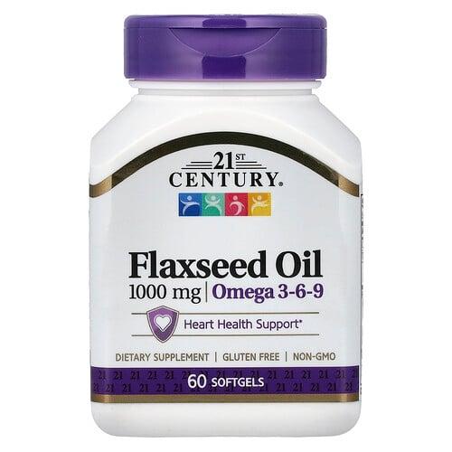 21st Century Flaxseed Oil 1 000 Mg 60 Softgels