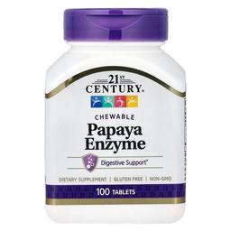 21st Century Chewable Papaya Enzyme 100 Tablets