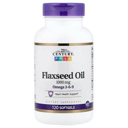 21st Century Flaxseed Oil 1 000 Mg 120 Softgels