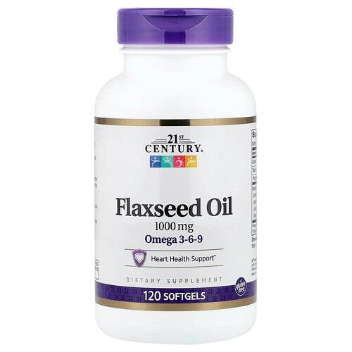 21st Century Flaxseed Oil 1 000 Mg 120 Softgels