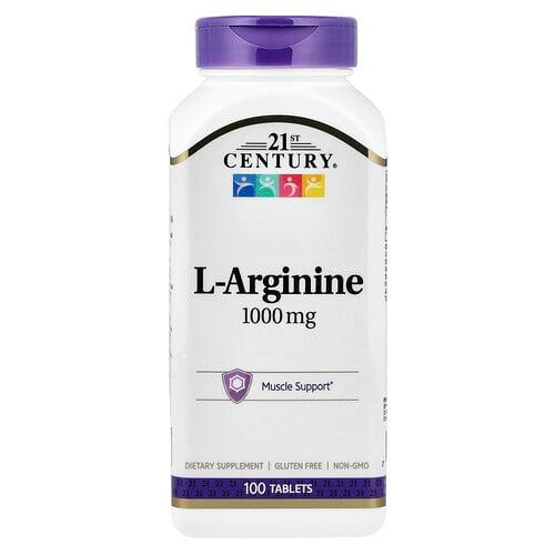 21st Century L Arginine 1 000 Mg 100 Tablets