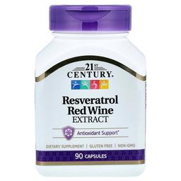 21st Century Resveratrol Red Wine Extract 90 Capsules