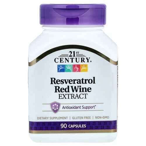 21st Century Resveratrol Red Wine Extract 90 Capsules