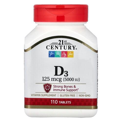 21st Century Vitamin D3 125 Mcg 5 000 Iu 110 Tablets product image