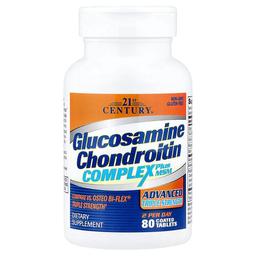 21st Century Glucosamine Chondroitin Complex Plus Msm 80 Coated Tablets