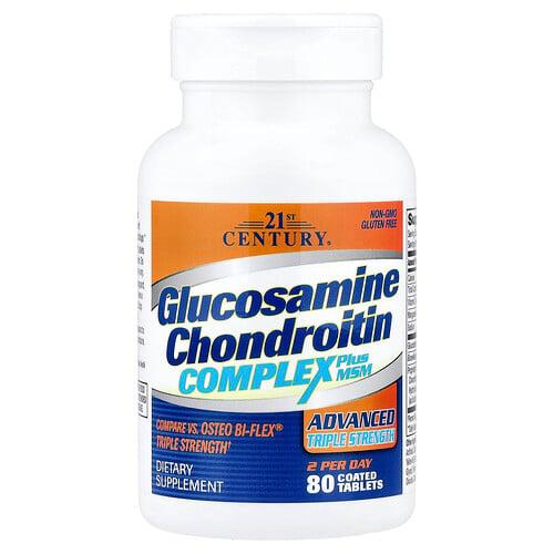 21st Century Glucosamine Chondroitin Complex Plus Msm 80 Coated Tablets