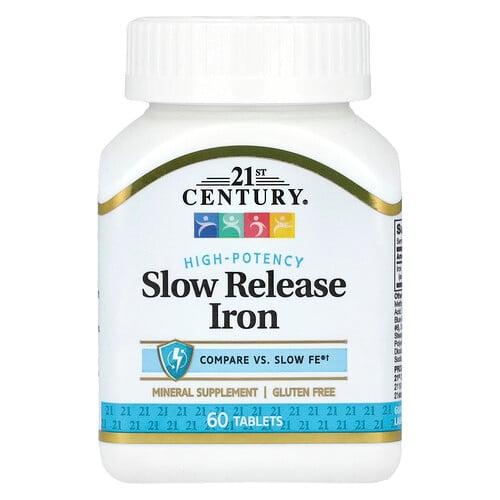 21st Century Slow Release Iron High Potency 45 Mg 60 Tablets