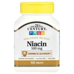 21st Century Prolonged Release Niacin 500 Mg 100 Tablets