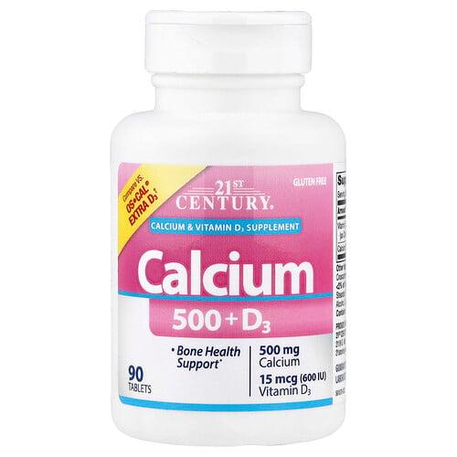 21st Century Calcium 500 D3 90 Tablets