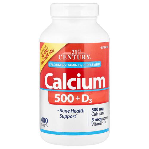 21st Century Calcium 500 D3 400 Tablets