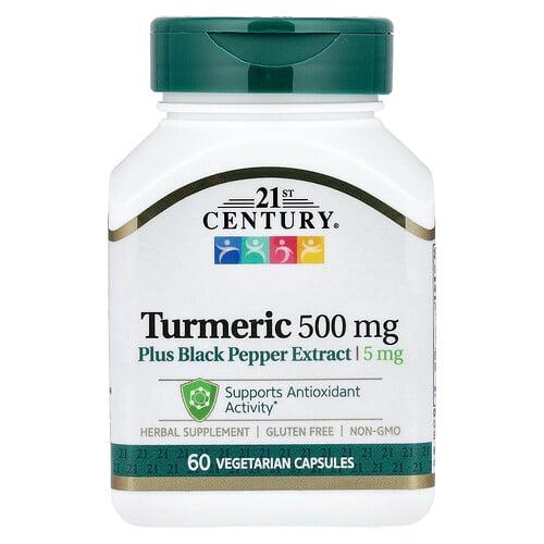 21st Century Turmeric Plus Black Pepper Extract 60 Vegetarian Capsules