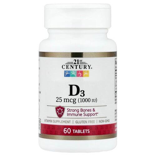 21st Century D3 60 Tablets