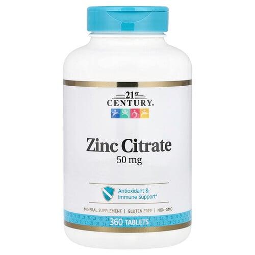 21st Century Zinc Citrate 50 Mg 360 Tablets